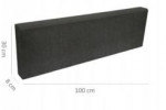 Obrzeże krawężnik 8x30x100 grafit 2 gatunek