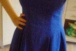 Niebieska sukienka z wzorem Pretty Girl