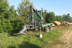 dźwig samochodowy z przyczepą do drewna HDS
