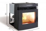 Wkład kominkowy na pellet 13kW automatyczny !