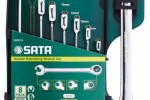 SATA Zestaw 8 kluczy z podwójną grzechotką